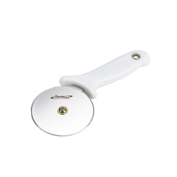 Genware Pizza Cutter White Handle pack of 1