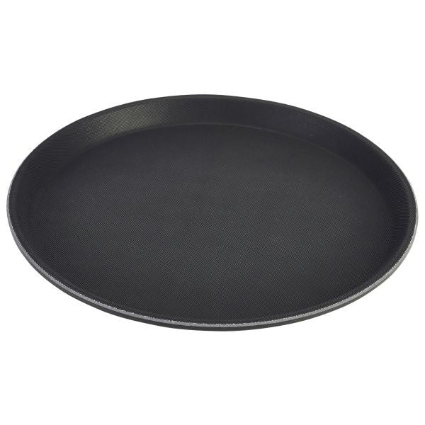 Tray Gengrip Fibreglass Round 11" Black pack of 1