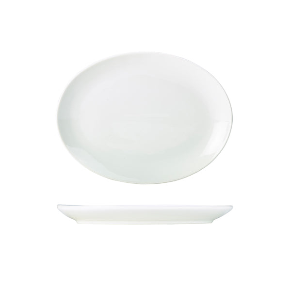 Genware Porcelain Oval Plate 28cm/ 11" pack of 6