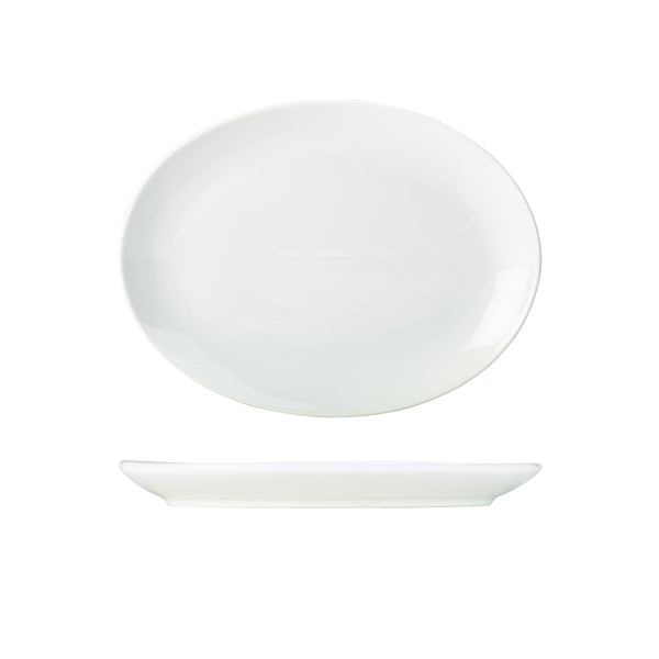 Genware Porcelain Oval Plate 31cm/ 12.25" pack of 6