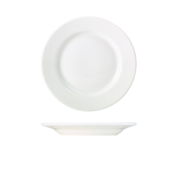 Genware Porcelain Classic Winged Plate 23cm/ 9" pack of 6