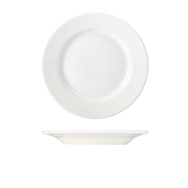 Genware Porcelain Classic Winged Plate 26cm/ 10.25" pack of 6