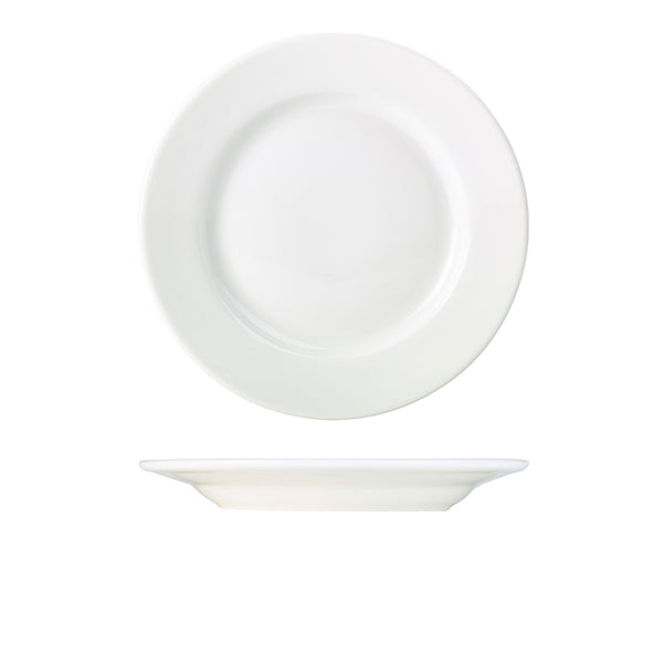 Genware Porcelain Classic Winged Plate 27cm/ 10.75" pack of 6