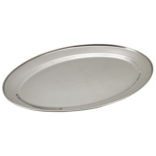 GenWare Stainless Steel Oval Flat 46cm/ 18" pack of 1