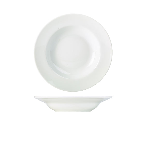 Genware Porcelain Soup Plate/ Pasta Dish 23cm/ 9" pack of 6