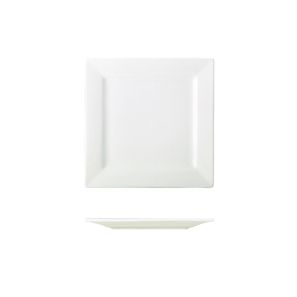 Genware Porcelain Square Plate 16cm/ 6.25" pack of 6