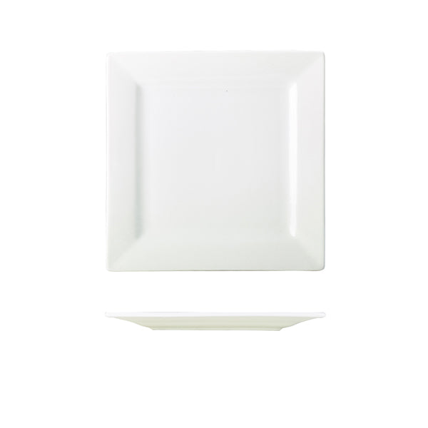 Genware Porcelain Square Plate 21cm/ 8.25" pack of 6