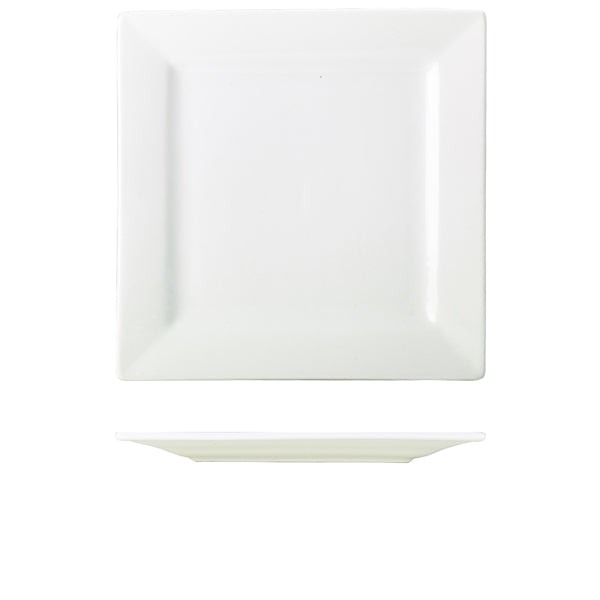 Genware Porcelain Square Plate 30cm/ 12" pack of 6