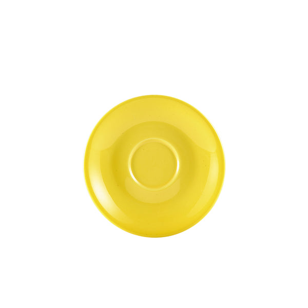 Genware Porcelain Yellow Saucer 12cm pack of 6