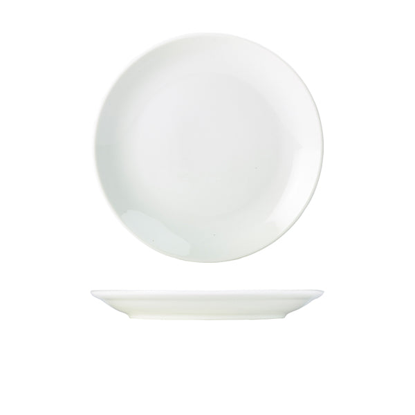 Genware Porcelain Coupe  Plate 24cm/ 9.5" pack of 6