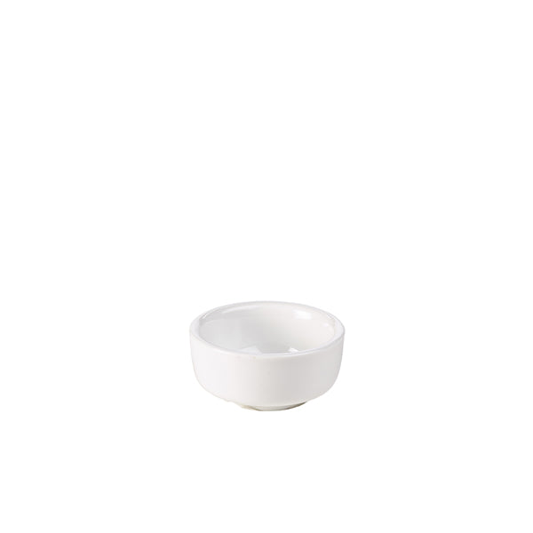 Genware Porcelain Butter Pat 6.5cm/  2.5" pack of 12