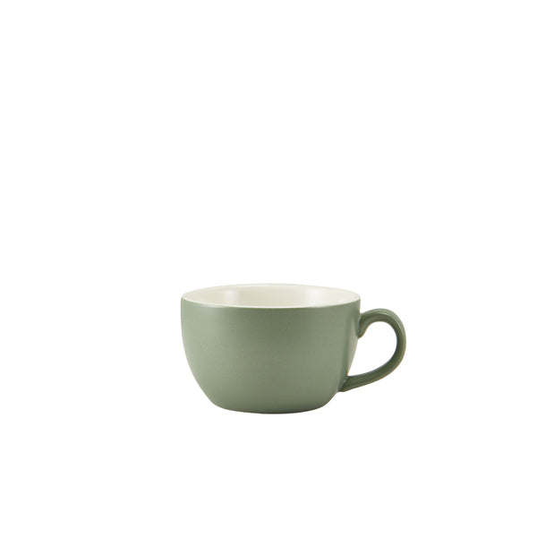 GenWare Porcelain Matt Sage Bowl Shaped Cup 17.5cl/ 6oz pack of 6