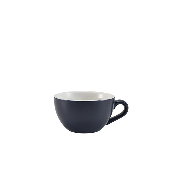 GenWare Porcelain Matt Blue Bowl Shaped Cup 17.5cl/ 6oz pack of 6