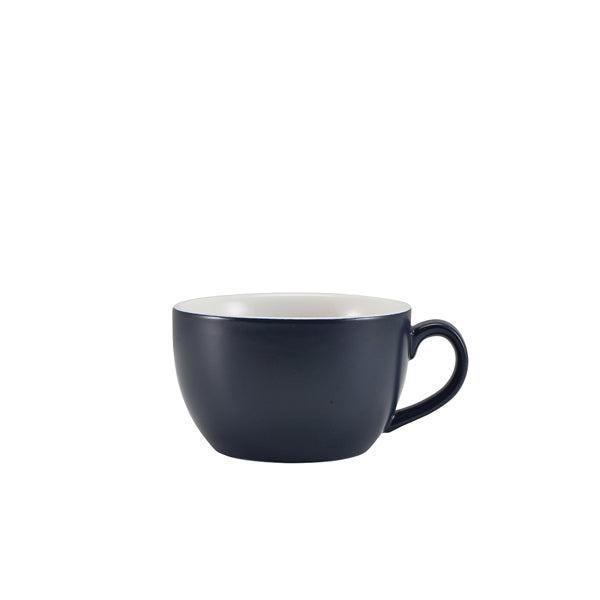 GenWare Porcelain Matt Blue Bowl Shaped Cup 25cl/ 8.75oz pack of 6