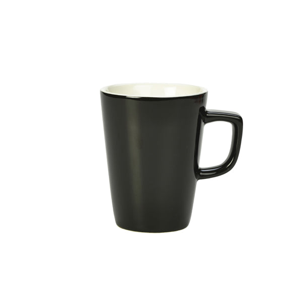 Genware Porcelain Black Latte Mug 34cl/ 12oz pack of 6