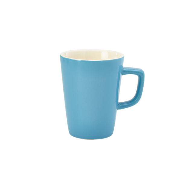 Genware Porcelain Blue Latte Mug 34cl/ 12oz pack of 6