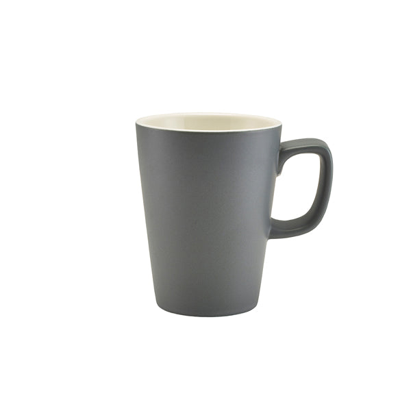 Genware Porcelain Matt Grey Latte Mug 34cl/ 12oz pack of 6