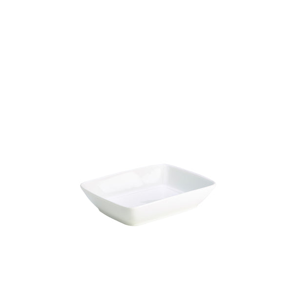 Genware Porcelain Rectangular Dish 16 x 12cm/ 6.25 x 4.75" pack of 6