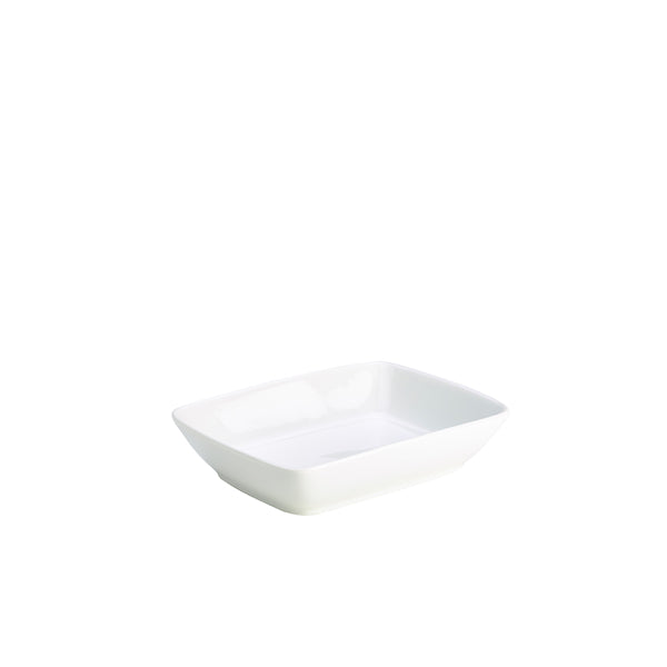 Genware Porcelain Rectangular Dish 19 x 14.5cm/ 7.5 x 5.75" pack of 6