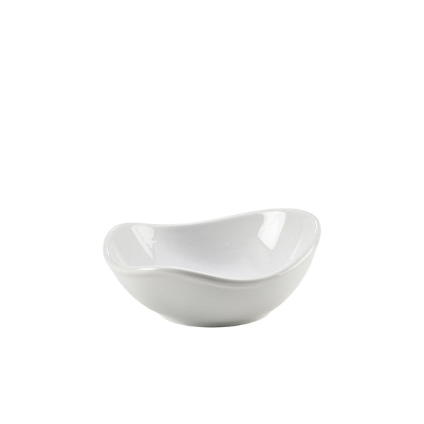 Genware Porcelain Organic Triangular Bowl 15cm/ 6" pack of 6