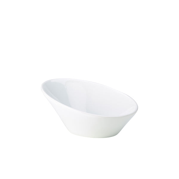 Genware Porcelain Oval Sloping Bowl 16cm/ 6.25" pack of 6