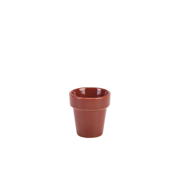 Genware Porcelain Plant Pot 5.5 x 5.8cm/ 2.1 x 2.25" pack of 6