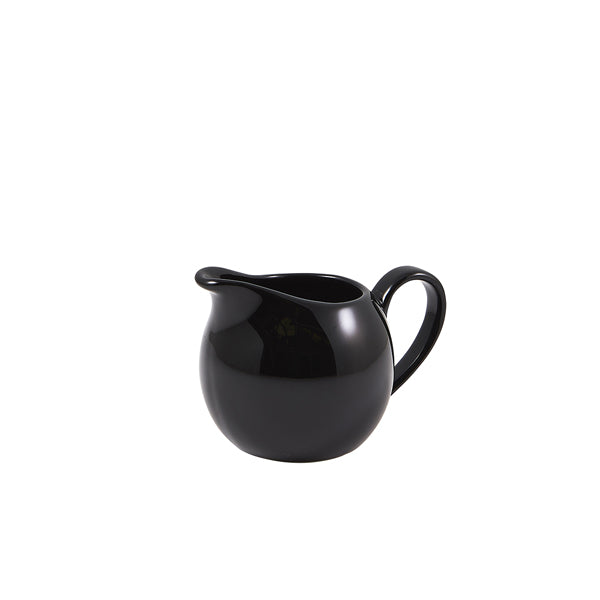 Genware Porcelain Black Jug 14cl/ 5oz pack of 6