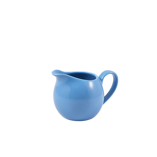 Genware Porcelain Blue Jug 14cl/ 5oz pack of 6