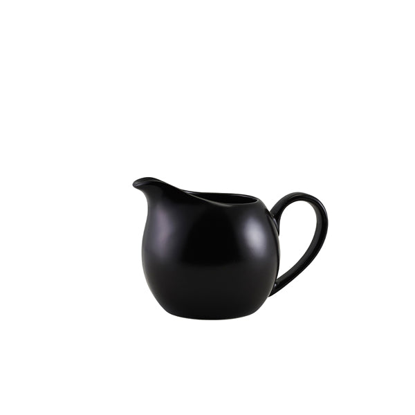 Genware Porcelain Matt Black Jug 14cl/ 5oz pack of 6