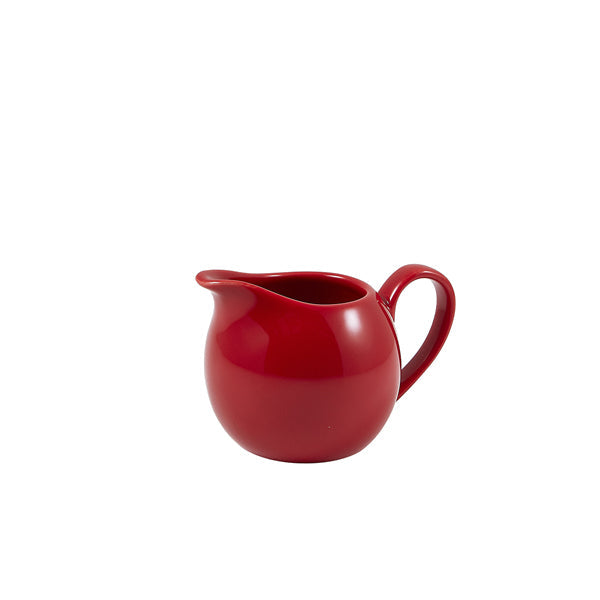 Genware Porcelain Red Jug 14cl/ 5oz pack of 6