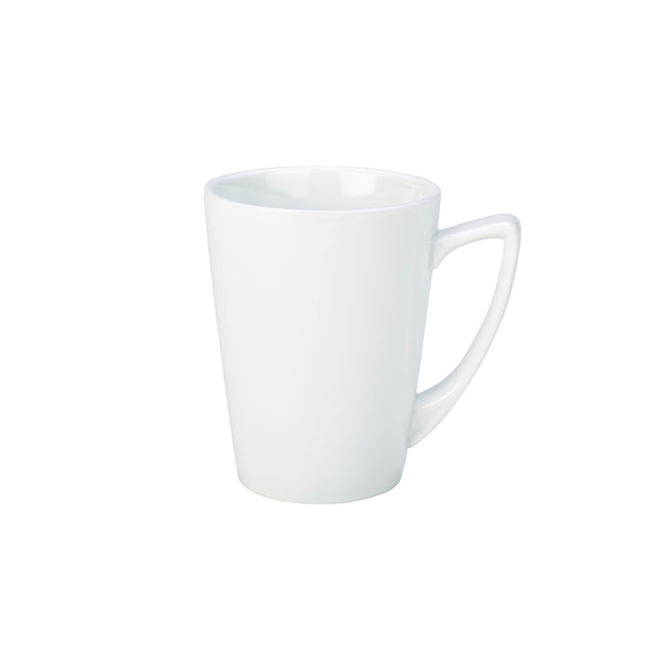 Genware Porcelain Angled Handled Mug 35cl/ 12.25oz pack of 6