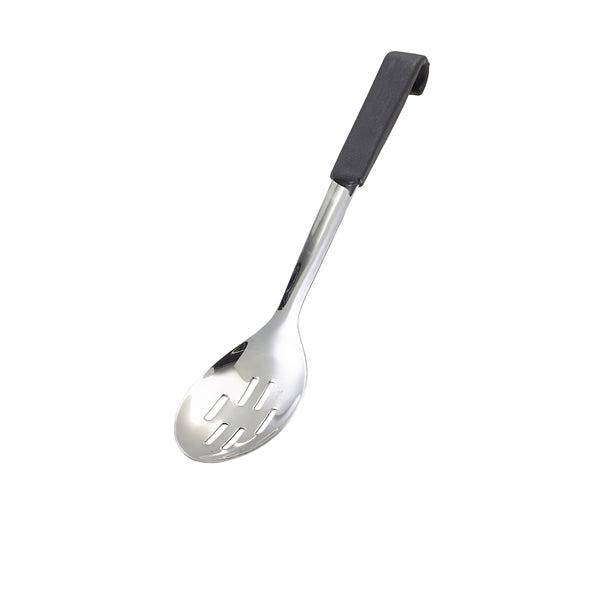 GenWare Black Handled Slotted Serving Spoon 34cm pack of 1