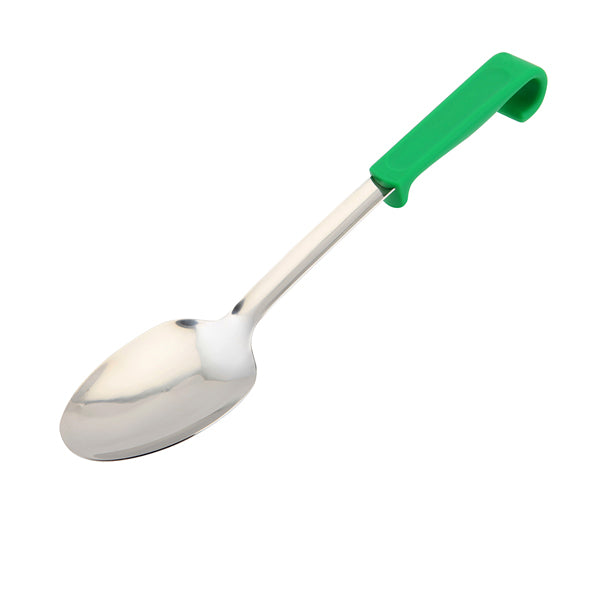 Genware Plastic Handle Spoon Plain Green pack of 1