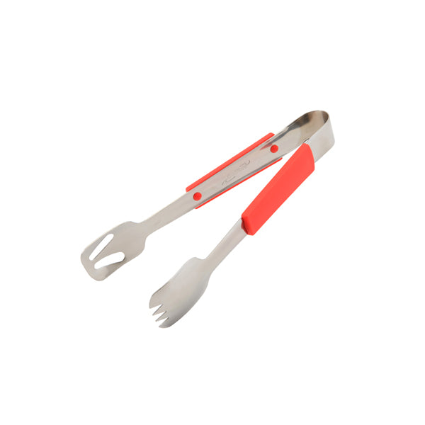 Genware Plastic Handle Buffet Tongs Red pack of 1