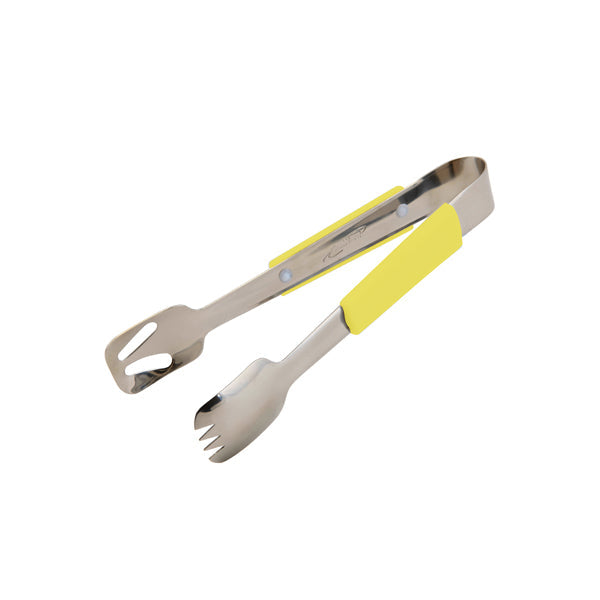 Genware Plastic Handle Buffet Tongs Yellow pack of 1