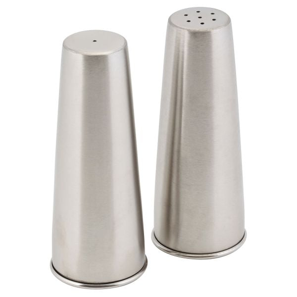 Genware Stainless Steel Conical Salt & Pepper Set pack of 1