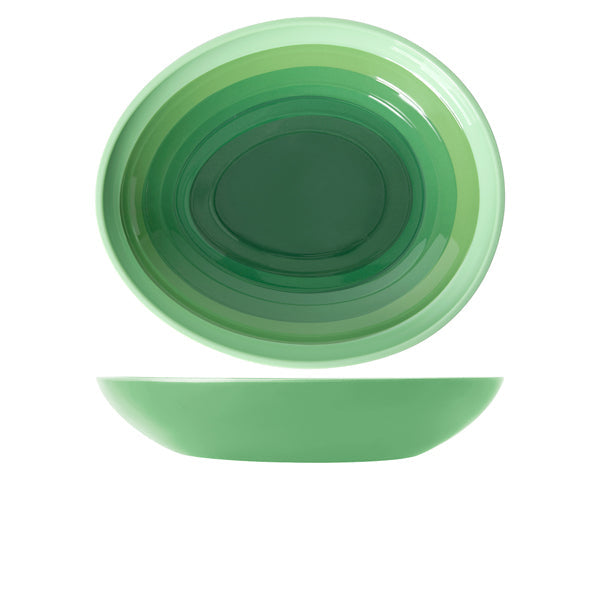 Shoots Green Atlantis Melamine Oval Bowl 38 x 32.5 x 7cm pack of 1