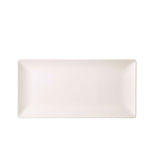 Luna Stoneware White Rectangular Plate 25 x 15cm/ 10 x 6" pack of 6