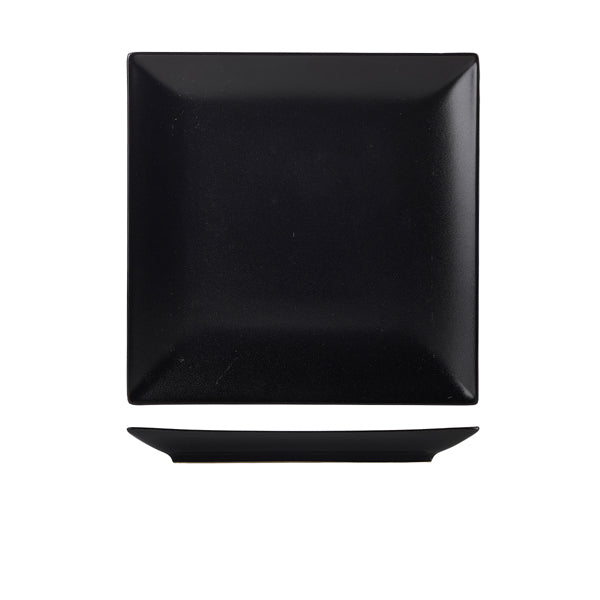 Luna Stoneware Black Square Plate 26cm/ 10.25" pack of 6