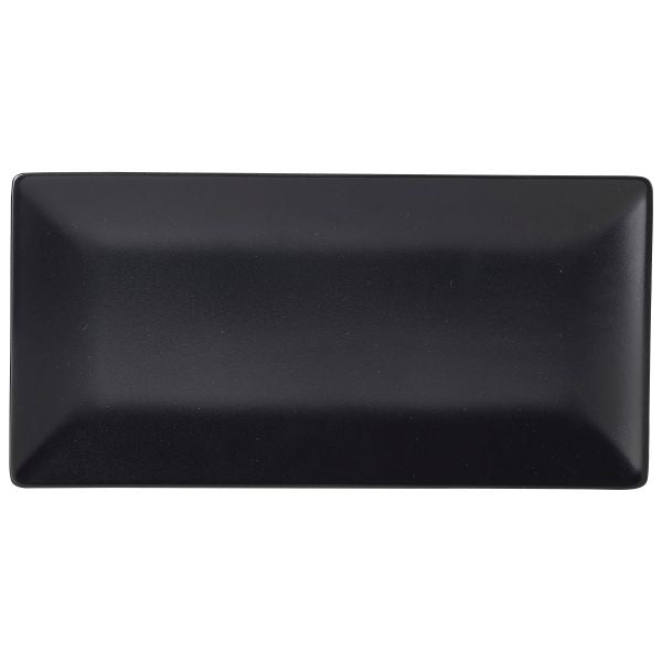 Luna Stoneware Black Rectangular Plate 25 x 15cm/ 10 x 6" pack of 6