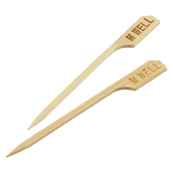 Bamboo Steak Markers 9cm/ 3.5" Medium Well (100pcs) pack of 1