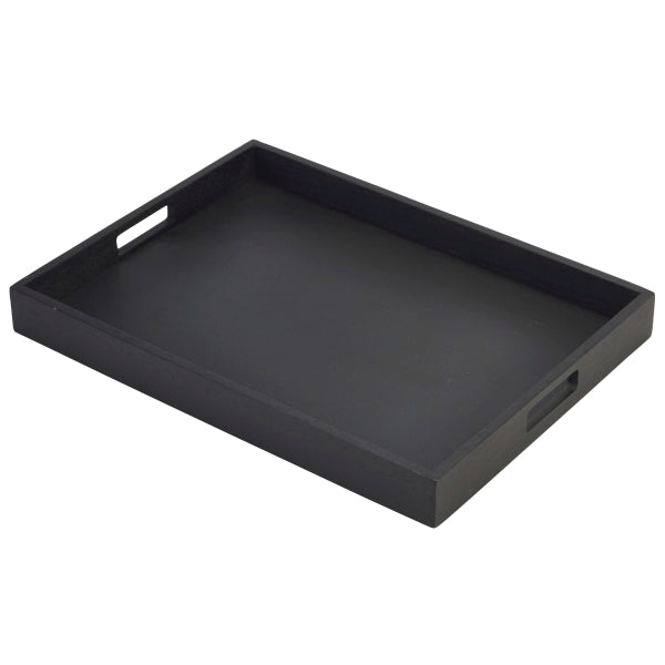 Solid Black Butlers Tray 44 x 32 x 4.5cm pack of 1