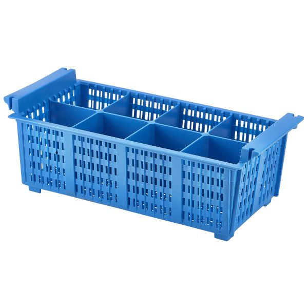 8 Compart Cutlery Basket (Blue) 430 X 210 X 155mm pack of 1