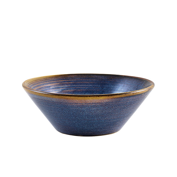 Terra Porcelain Aqua Blue Conical Bowl 14cm pack of 6