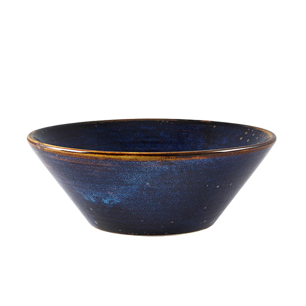 Terra Porcelain Aqua Blue Conical Bowl 16cm pack of 6