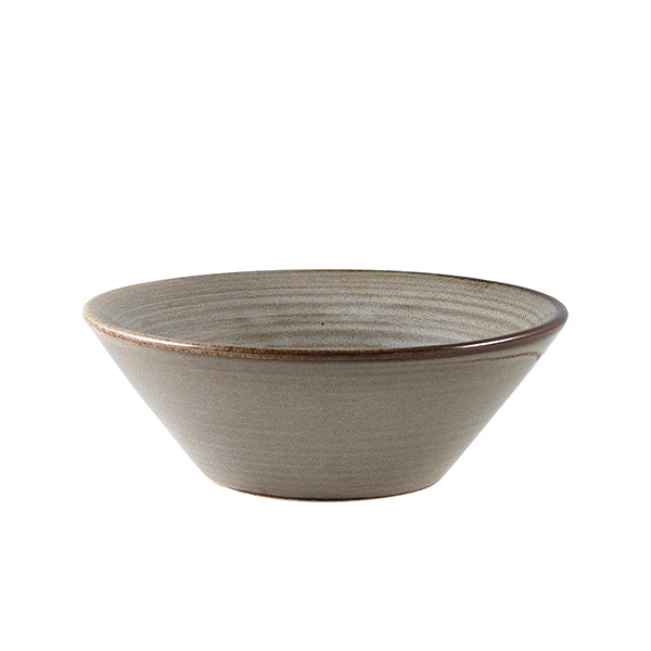 Terra Porcelain Grey Conical Bowl 14cm pack of 6