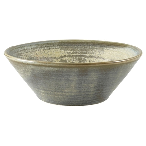 Terra Porcelain Matt Grey Conical Bowl 14cm pack of 6