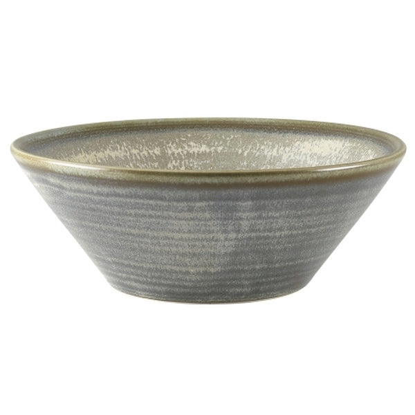 Terra Porcelain Matt Grey Conical Bowl 16cm pack of 6