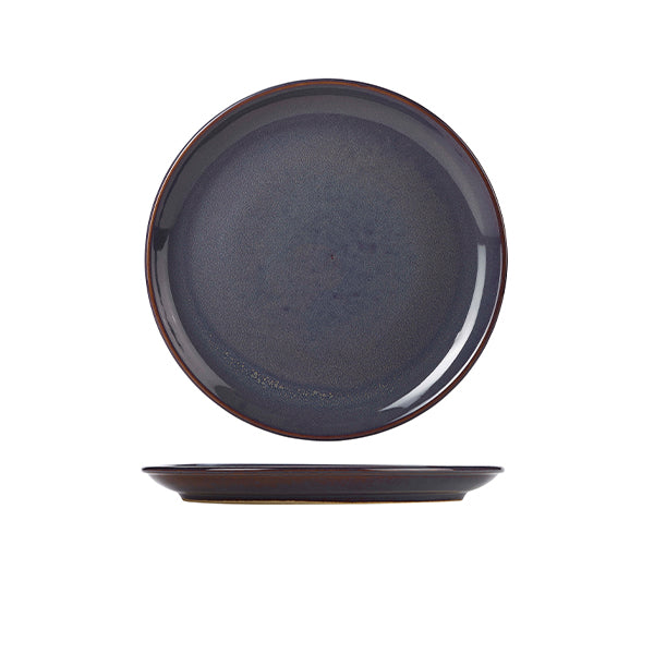 Terra Stoneware Rustic Blue Coupe Plate 19cm pack of 6