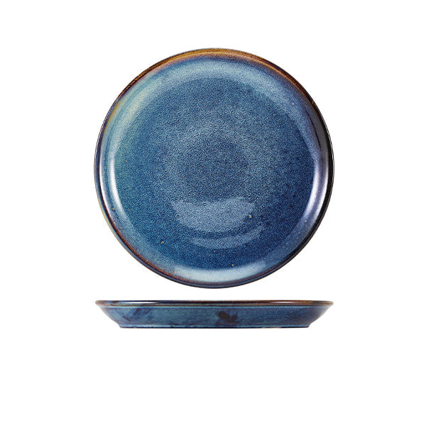 Terra Porcelain Aqua Blue Coupe Plate 19cm pack of 6